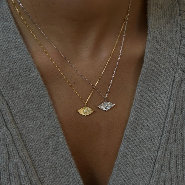 Mekik Göz Kolye-925 Ayar Gümüş