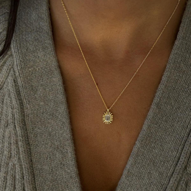 Taşlı Sembol Kolye-925 Ayar Gümüş