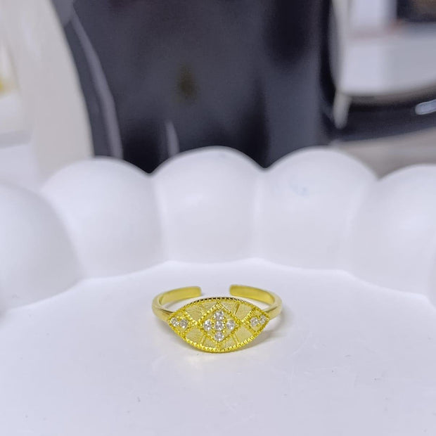 Ayarlanabilir Taşlı Yüzük - 925 Ayar Gümüş