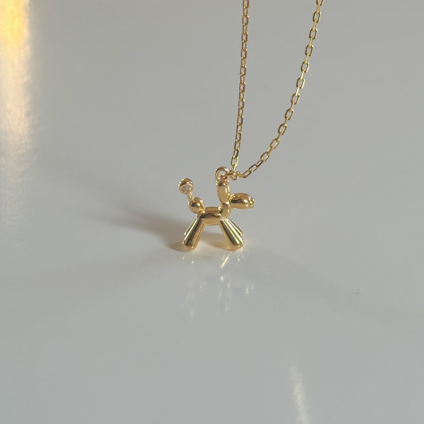 Balon Köpek Kolye  - 925 Ayar Gümüş