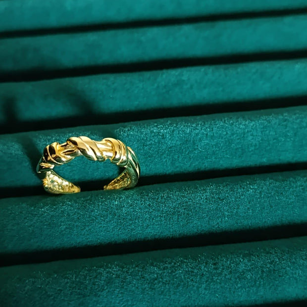 Çift Sıra Sarmal Yüzük - 925 Ayar Gümüş