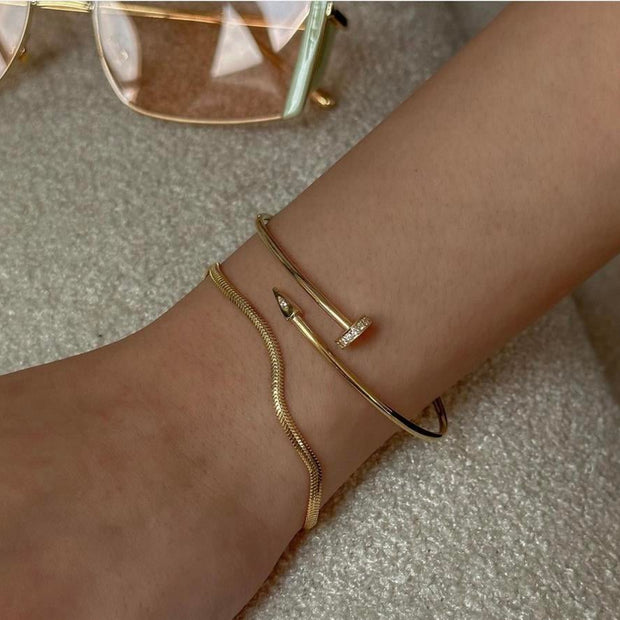 Çivi Bileklik - TEK  - 925 Ayar Gümüş