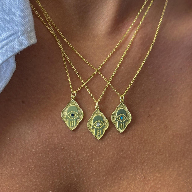 Fatma Ana Figürlü Madalyon Kolye - 925 Ayar Gümüş