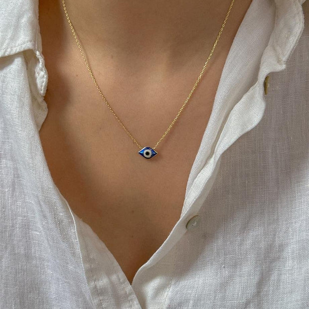 Göz Figürlü Kolye - 925 Ayar Gümüş