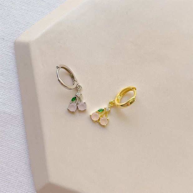 Kiraz Küpe  - Çift - 925 Ayar Gümüş