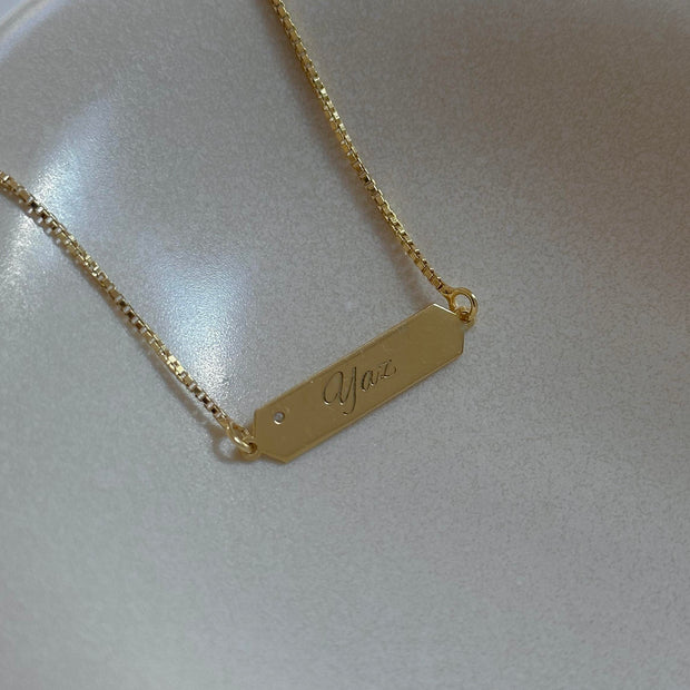 Kişiye Özel Plaka Bileklik -  925 Ayar Gümüş