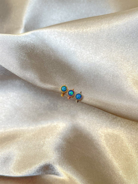 Minik Opal Taşlı Piercing