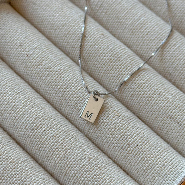 Minik Unisex Harf Kolye  - 925 Ayar Gümüş