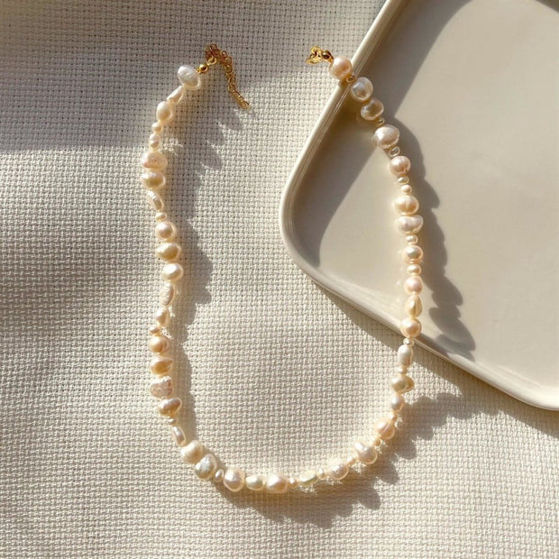 Mix İnci Kolye - 925 Ayar Gümüş