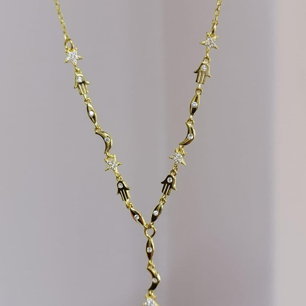 Mix Y Kolye-925 Ayar Gümüş