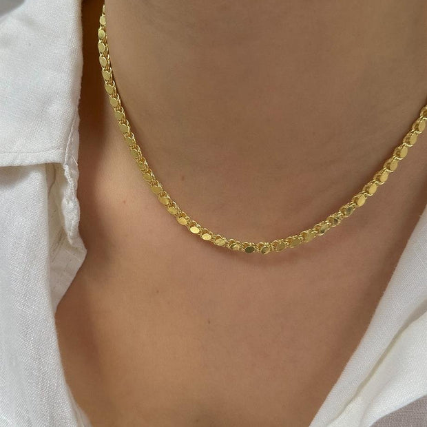 Nostaljik Arpa Zincir Kolye - 925 Ayar Gümüş