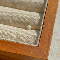 Opal Damla Taşlı Piercing - 925 Ayar Gümüş