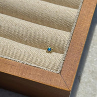 Opal Taşlı Piercing - 925 Ayar Gümüş