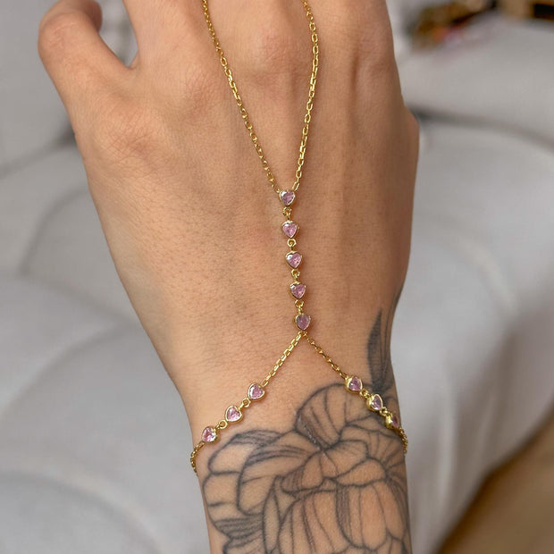 Pembe Taşlı Şahmeran -  925 Ayar Gümüş