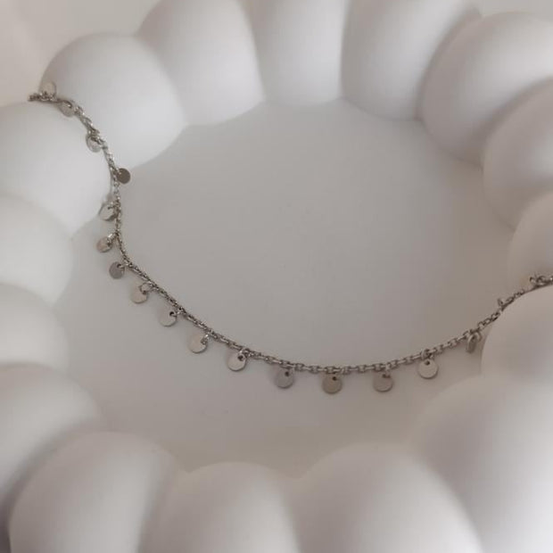 Pullu Zincir Bileklik -  925 Ayar Gümüş