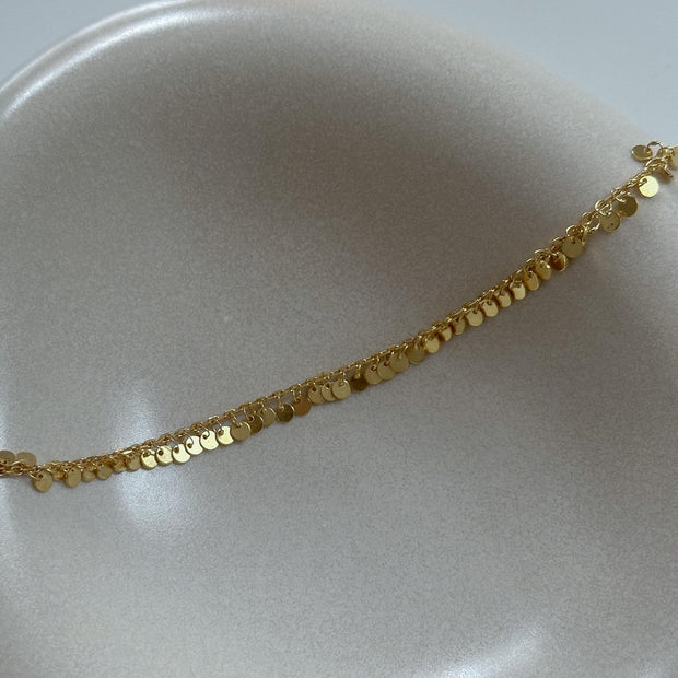 Pullu Zincir Bileklik -  925 Ayar Gümüş