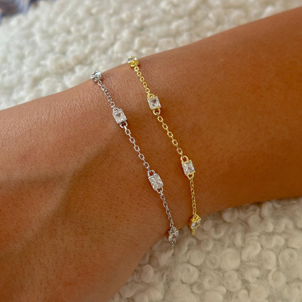 Taşlı Bileklik -  925 Ayar Gümüş