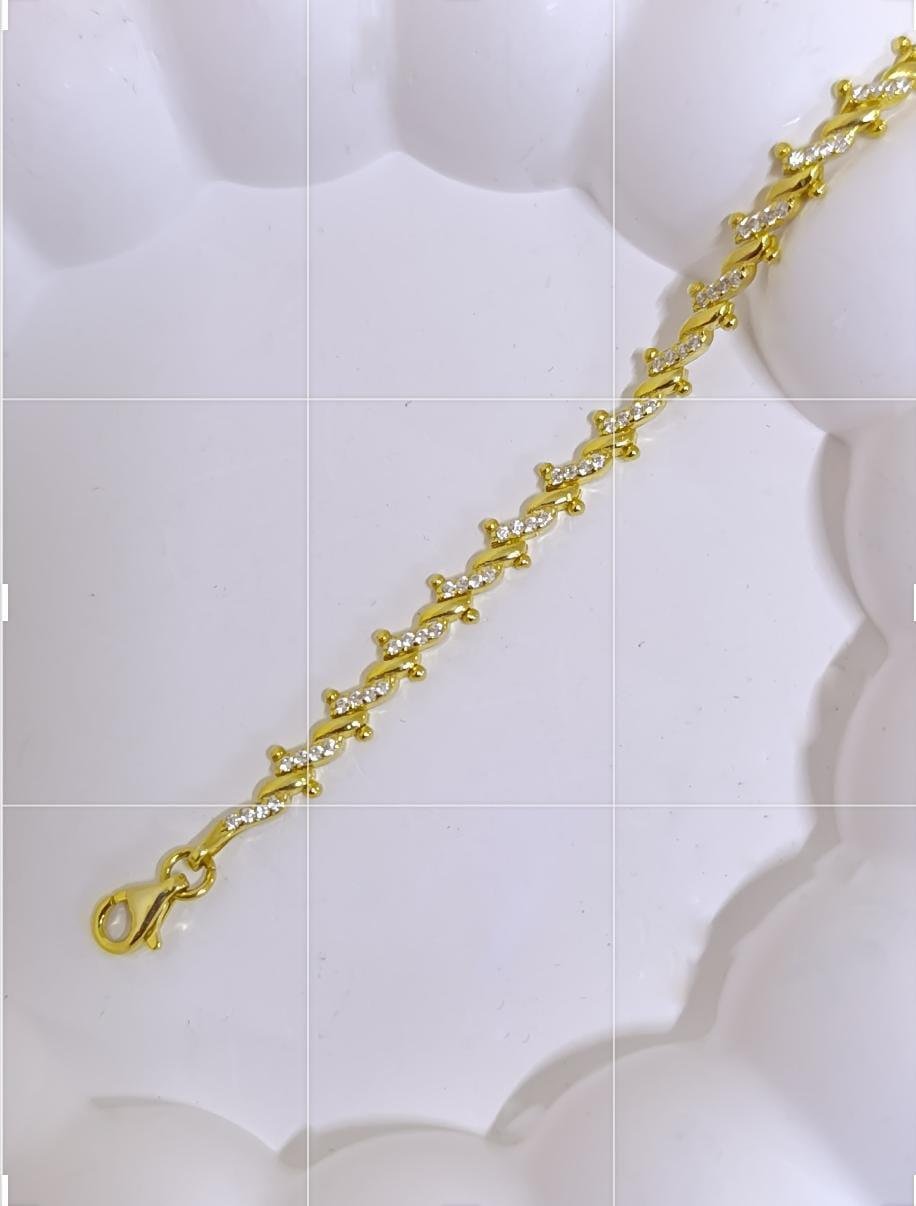 Taşlı Bileklik-925 Ayar Gümüş