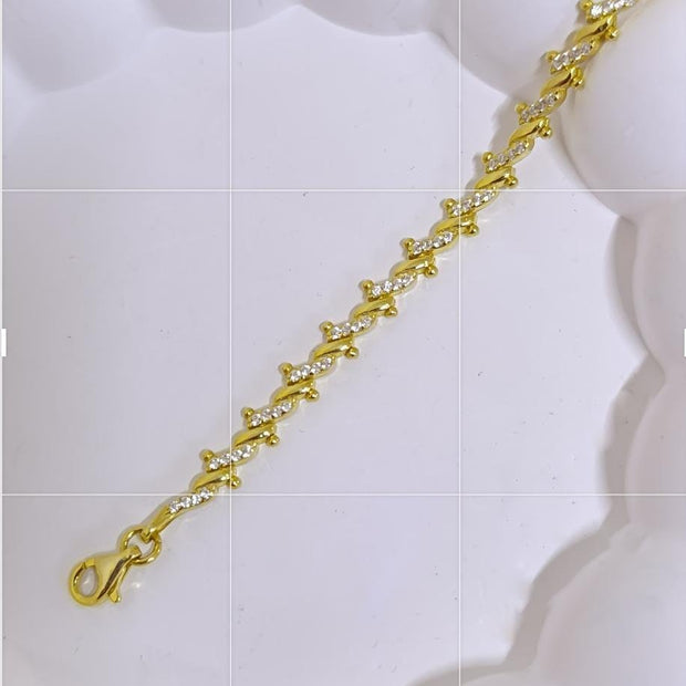 Taşlı Bileklik-925 Ayar Gümüş