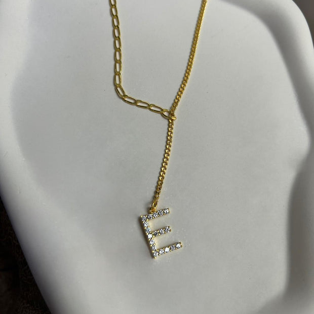 Taşlı Harf Kolye-925 Ayar Gümüş