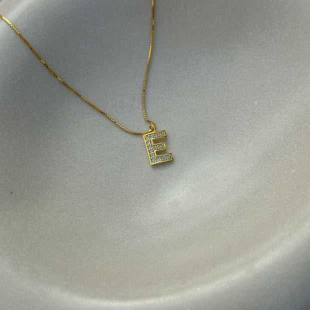 Taşlı Harf Kolye - 925 Ayar Gümüş