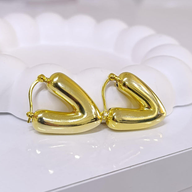 Vintage Büyük Küpe-925 Ayar Gümüş