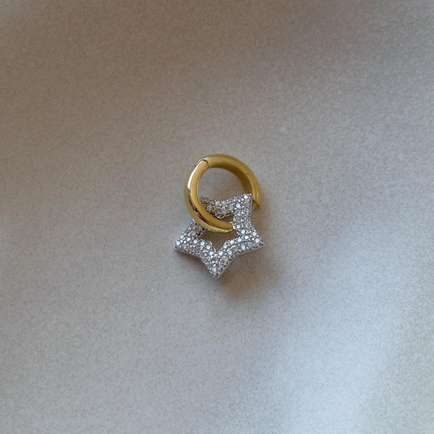 Yıldız Figürlü Çift Küpe -  925 Ayar Gümüş