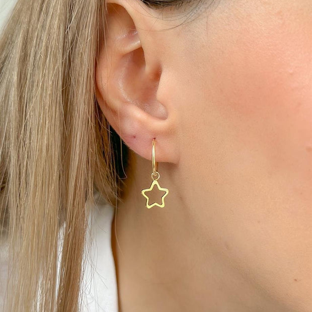 Yıldız Küpe - Çift - 925 Ayar Gümüş