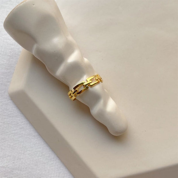 Zincir Yüzük - 925 Ayar Gümüş