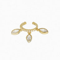 Zircon Taşlı Sallantılı Yıldız Earcuff (925 Ayar Gümüş)