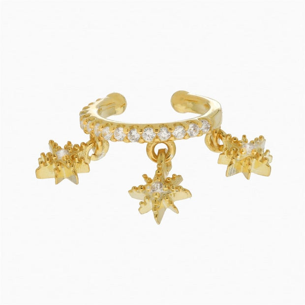 Zircon Taşlı Kuzey Yıldızı Earcuff (925 Ayar Gümüş)