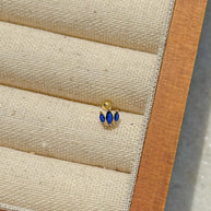 Zircon Taşlı Piercing - 925 Ayar Gümüş