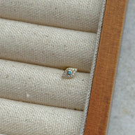 Zircon Taşlı Piercing - 925 Ayar Gümüş